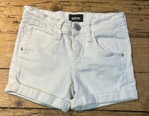Hudson Girls Size 8 White Cuffed Shorts